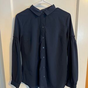 Banana Republic Navy Women's Button Down Shirt
